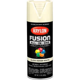 Krylon Products Group-Sherwin-Williams K02706007 Krylon Fusion All-In -One Combination Aerosol Paint & Primer, Gloss Dover White, 12 oz. - Pkg Qty 6 image.