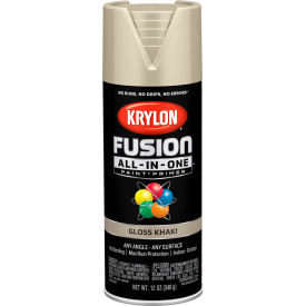 Krylon Products Group-Sherwin-Williams K02713007 Krylon Fusion All-In -One Combination Aerosol Paint & Primer, Gloss Khaki, 12 oz. - Pkg Qty 6 image.