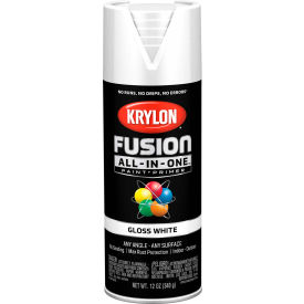 Krylon Products Group-Sherwin-Williams K02727007 Krylon Fusion All-In -One Combination Aerosol Paint & Primer, Gloss White, 12 oz. - Pkg Qty 6 image.