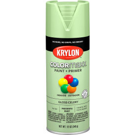 Krylon Products Group-Sherwin-Williams K05510007 Krylon® Colormaxx™ Paint & Primer, 12 oz., Gloss Celery image.