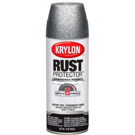 Krylon Rust Protector Hammered Paint Silver Hammer 12oz. Aerosol Can K06932100 - Pkg Qty 6