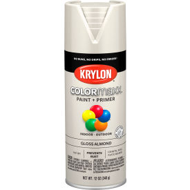 Krylon Colormaxx Paint & Primer, 12 oz., Gloss Almond - Pkg Qty 6