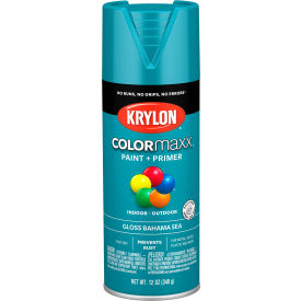 Krylon Products Group-Sherwin-Williams KO5501007 Krylon® Colormaxx™ Paint & Primer, 12 oz., Gloss Bahama Sea image.