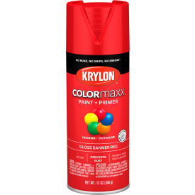 Krylon Products Group-Sherwin-Williams KO5503007 Krylon® Colormaxx™ Paint & Primer, 12 oz., Gloss Banner Red image.