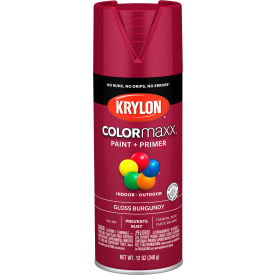 Krylon Colormaxx Paint & Primer, 12 oz., Gloss Burgundy - Pkg Qty 6