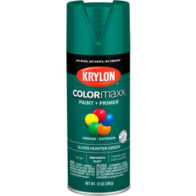 Krylon Products Group-Sherwin-Williams KO5523007 Krylon® Colormaxx™ Paint & Primer, 12 oz., Gloss Hunter Green image.