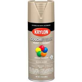 Krylon Colormaxx Paint & Primer, 12 oz., Gloss Khaki - Pkg Qty 6