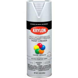 Krylon Products Group-Sherwin-Williams KO5531007 Krylon® Colormaxx™ Paint & Primer, 12 oz., Gloss Pewter Gray image.