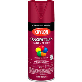 Krylon Products Group-Sherwin-Williams KO5560007 Krylon® Colormaxx™ Paint & Primer, 12 oz., Satin Burgundy image.