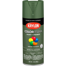 Krylon Products Group-Sherwin-Williams KO5566007 Krylon® Colormaxx™ Paint & Primer, 12 oz., Satin Italian Olive image.