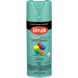 Krylon Colormaxx Paint & Primer, 12 oz., Satin Jade - Pkg Qty 6