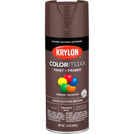 Krylon Products Group-Sherwin-Williams KO5569007 Krylon® Colormaxx™ Paint & Primer, 12 oz., Satin Leather Brown image.