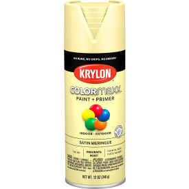 Krylon Colormaxx Paint & Primer, 12 oz., Satin Meringue - Pkg Qty 6