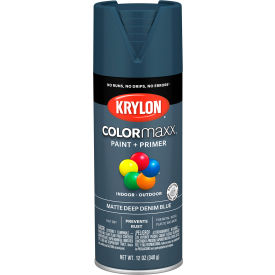 Krylon Products Group-Sherwin-Williams KO5604007 Krylon® Colormaxx™ Paint & Primer, 12 oz., Matte Deep Denim Blue image.