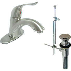 KISSLER & COMPANY INC 77-1910 Dominion Faucets Lavatory Faucet w/ Pop Up, 1.2 GPM, Satin Nickel image.