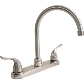 KISSLER & COMPANY INC 77-5200 Dominion Faucets Single Lever Kitchen Faucet w/ Less Spray, Removable Deck Plate, Satin Nickel image.