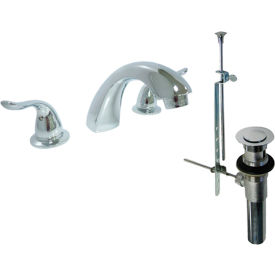KISSLER & COMPANY INC 77-5700 Dominion Faucets Wide Spread Faucet w/ Pop Up & Medium Arc Spout, 1.2 GPM, Chrome image.