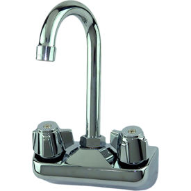 KISSLER & COMPANY INC 77-9116 Dominion Faucets Wall Mount Two Handle Faucet w/ 6" Gooseneck Spout image.