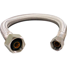 KISSLER & COMPANY INC 88-2016 Kissler Flexible Stainless Steel Faucet Connector, 16"L, 3/8" x 1/2" OD x FIP image.