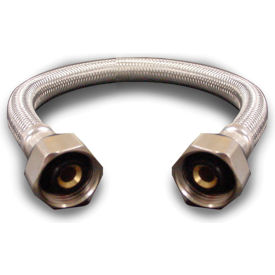 KISSLER & COMPANY INC 88-3112 Kissler Flexible Stainless Steel Faucet Connector, 12"L, 1/2" x 1/2" FIP x FIP image.