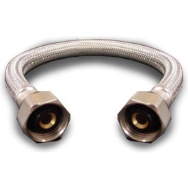 KISSLER & COMPANY INC 88-3120 Kissler Flexible Stainless Steel Faucet Connector, 20"L, 1/2" x 1/2" FIP x FIP image.