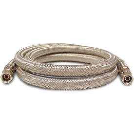 KISSLER & COMPANY INC 88-6060 Kissler Flexible Stainless Steel Icemaker Connector, 60"L, 1/4" x 1/4" OD x OD image.