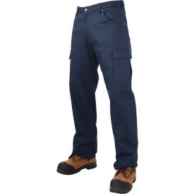 Tough Duck Relaxed Fit Flex Twill Cargo Pants 30""L Inseam x 28"" Waist Navy