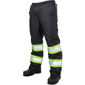 Tough Duck Poly Oxford Insulated Pull-On Safety Pants L Black