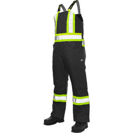 Tough Duck Poly Oxford Insulated Safety Bib Overall XXS Black