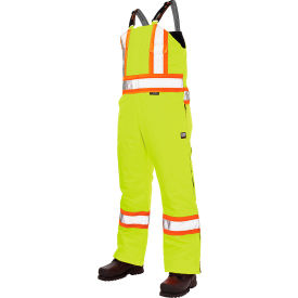 Tough Duck Poly Oxford Insulated Safety Bib Overall XXS Fluorescent Green