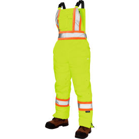 Tough Duck Insulated Flex Safety Bib Overall 2XL Fluorescent Green