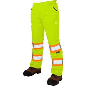 Tough Duck Insulated Flex Safety Pants 2XL Fluorescent Green