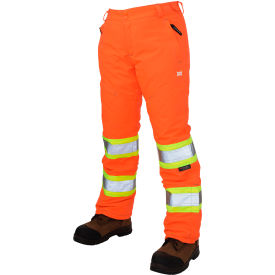 Tough Duck Insulated Flex Safety Pants 2XL Fluorescent Orange