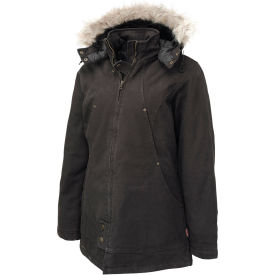 Tough Duck Womens Insulated Hydro Parka Jacket L Black