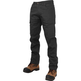 Tough Duck 360° Stretch Waist Flex Twill Cargo Pants 30""L Inseam x 28""-29"" Waist Black