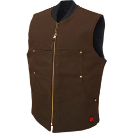 Tough Duck Moto Vest 4 Pockets Cotton/Polyester L Dark Brown