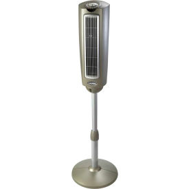 Lasko 2535 Lasko 2535 52" Space-Saving Oscillating Pedestal Tower Fan with Remote Control, 110V, Metallic image.