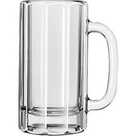 Libbey Glass 5016 - Beer Glass, Mug Paneled Clear 12 Oz., 12 Pack