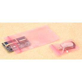 Laddawn Products Co 4035 Resealable Anti Static Bags, 6"W x 8"L, 4 Mil, Pink, 1000/Pack image.