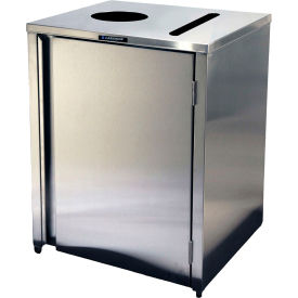 23 Gallon Top Access Waste & Recycling Station, 2 Compartments, Stainless Steel view 2