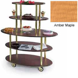 Lakeside Manufacturing Inc. 37212-10 Geneva Lakeside Oval Dessert Display Cart w/ 5 Open Shelves, 37212-10 image.