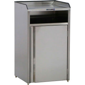 35 Gallon Front Access Waste & Recycling Station, 1 Compartment, Stainless Steel view 2