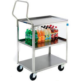 Lakeside Manufacturing Inc. 4322 Lakeside® Handler Steel Utility Cart w/3 Shelves, 300 lb. Capacity, 31-1/4"L x 18-3/8"W x 35"H image.