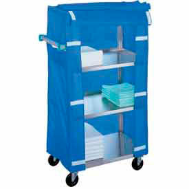Lakeside Manufacturing Inc. 442 Lakeside® 442 Stainless Steel Linen Service Cart with Cover, 500 lbs. Capacity image.