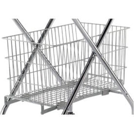 Lakeside Manufacturing Inc. 4653 Lakeside® Wire Basket for Lakeside® Wire Cart, 24-1/4"L x 14-1/4"W x 12"H, Silver image.
