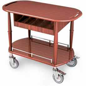 Lakeside Manufacturing Inc. 70458 Geneva Lakeside Serving Cart 35-1/2"x17-3/4"x29" w/ Cutlery Compartment, 70458 image.