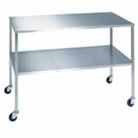 Lakeside Manufacturing Inc. 8355 Lakeside® Stainless Steel Mobile Instrument Table, 33 x 16", Undershelf image.