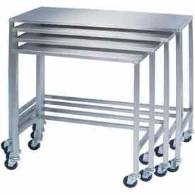 Lakeside Manufacturing Inc. 8381 Lakeside® Stainless Steel Mobile Nesting Instrument Table, 32 x 16" image.