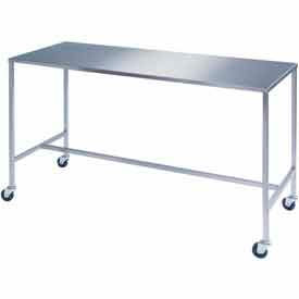Lakeside Manufacturing Inc. 8386 Lakeside® Stainless Steel Mobile Instrument Table, 20 x 16", H-Brace image.