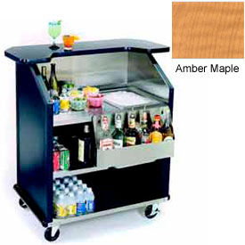 Lakeside Manufacturing Inc. 884-AMBERMAPLE Geneva Lakeside 43" Portable Beverage Bar, SS Interior, 884-AmberMaple image.